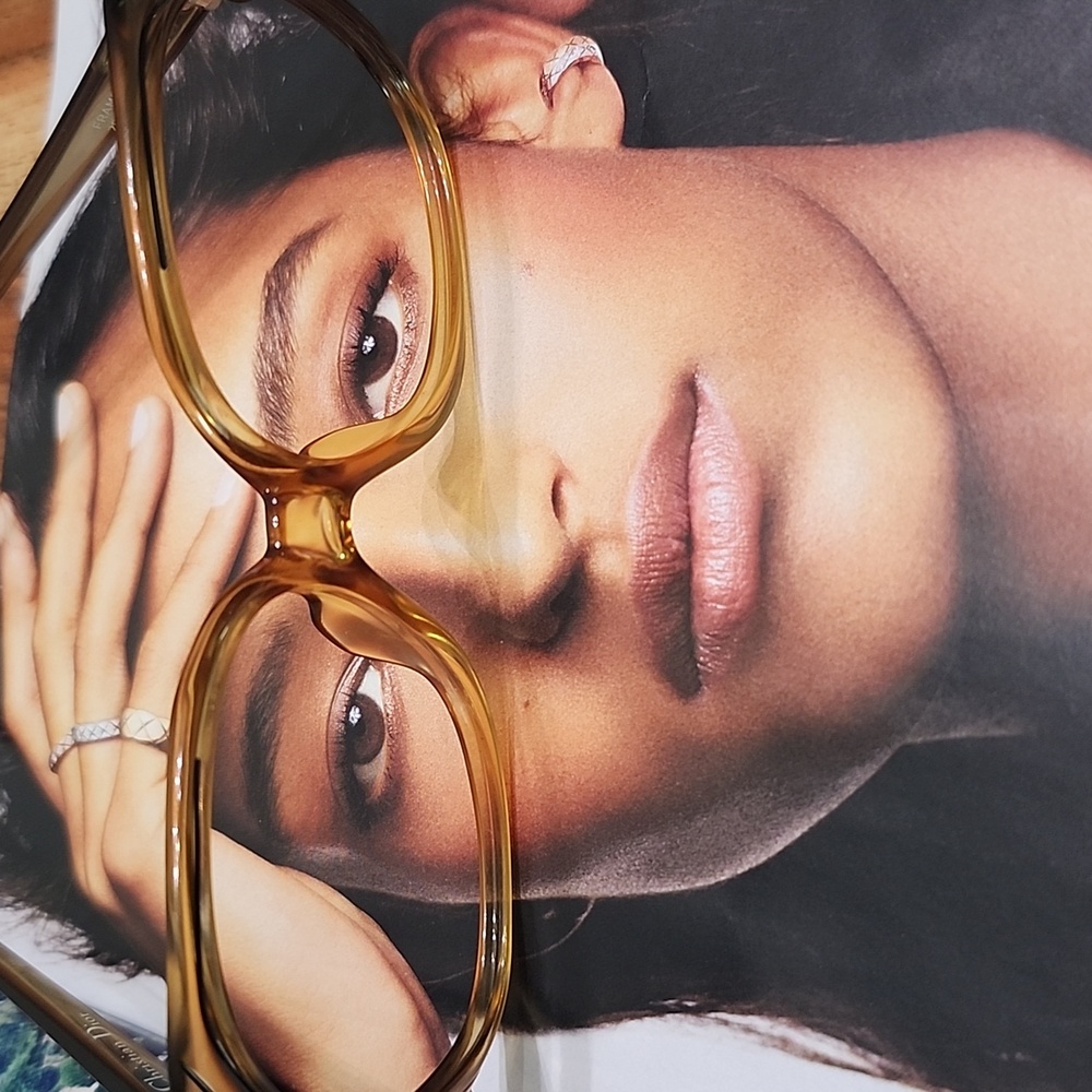 Christian Dior Yellow/Green Eyeglass Frames Germany 2035-20 54[]12 NO Lenses Euc